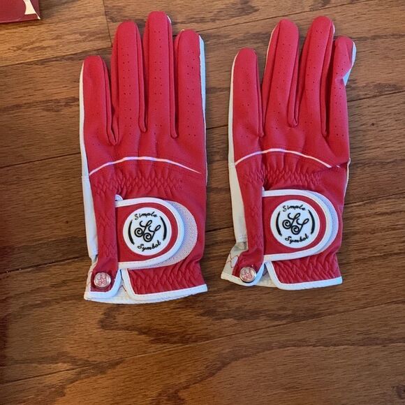 Simple Symbol Men’s Golf gloves left hand - small red set of two - Picture 5 of 6